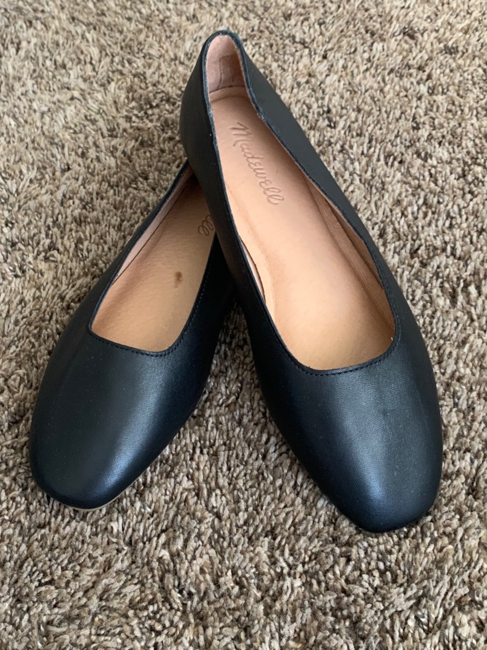 Madewell Black Cory Ballet Flats 7.5 Leather Classic Casual Career Shoes - Picture 12 of 12